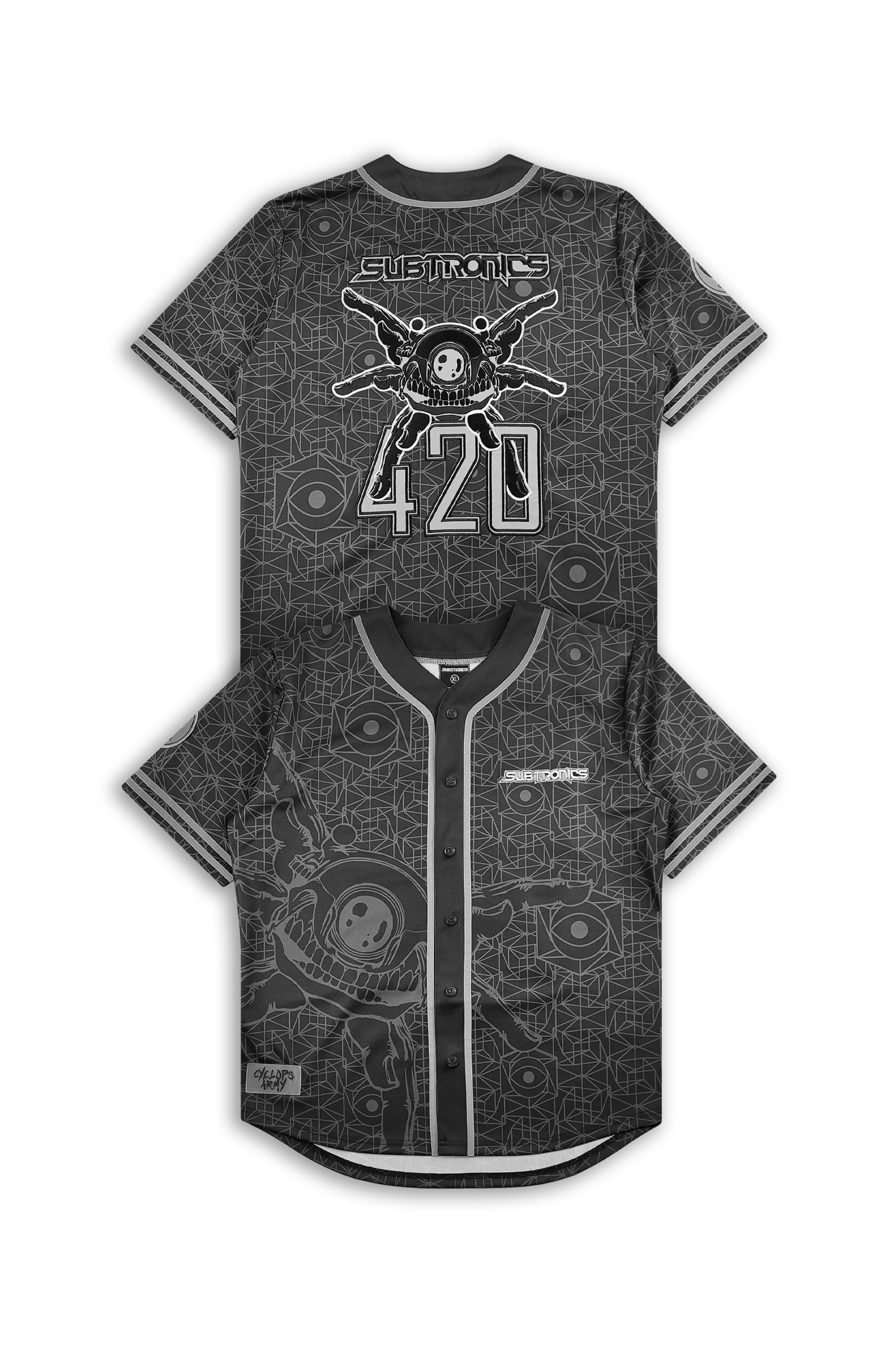 SUBTRONICS - CYCLOPS ARMY 420 BASEBALL JERSEY